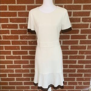 Nine West Cream Dress with Black Accents